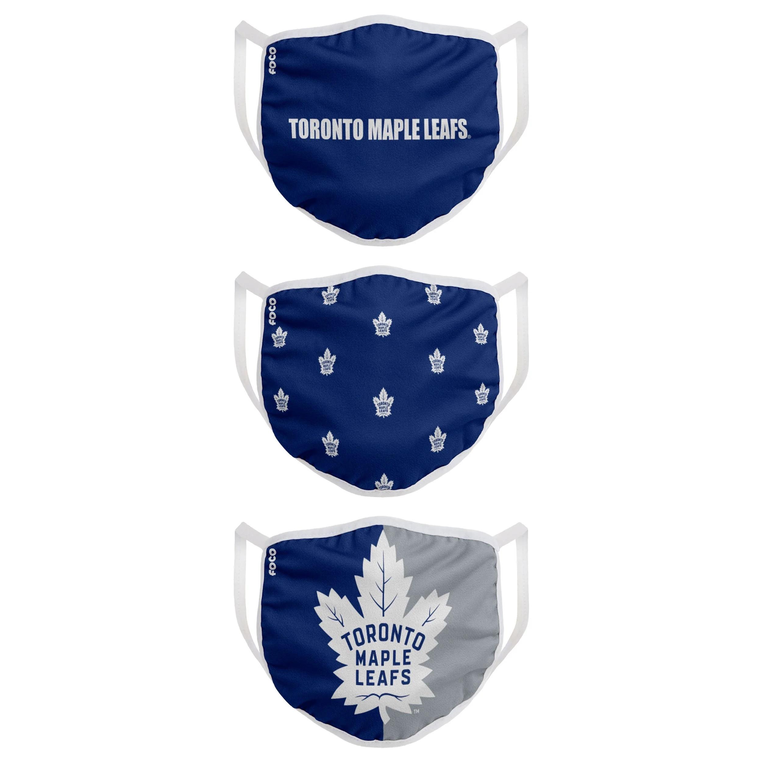 Youth Toronto Maple Leafs FOCO NHL Face Mask Covers 3 Pack - Image 3