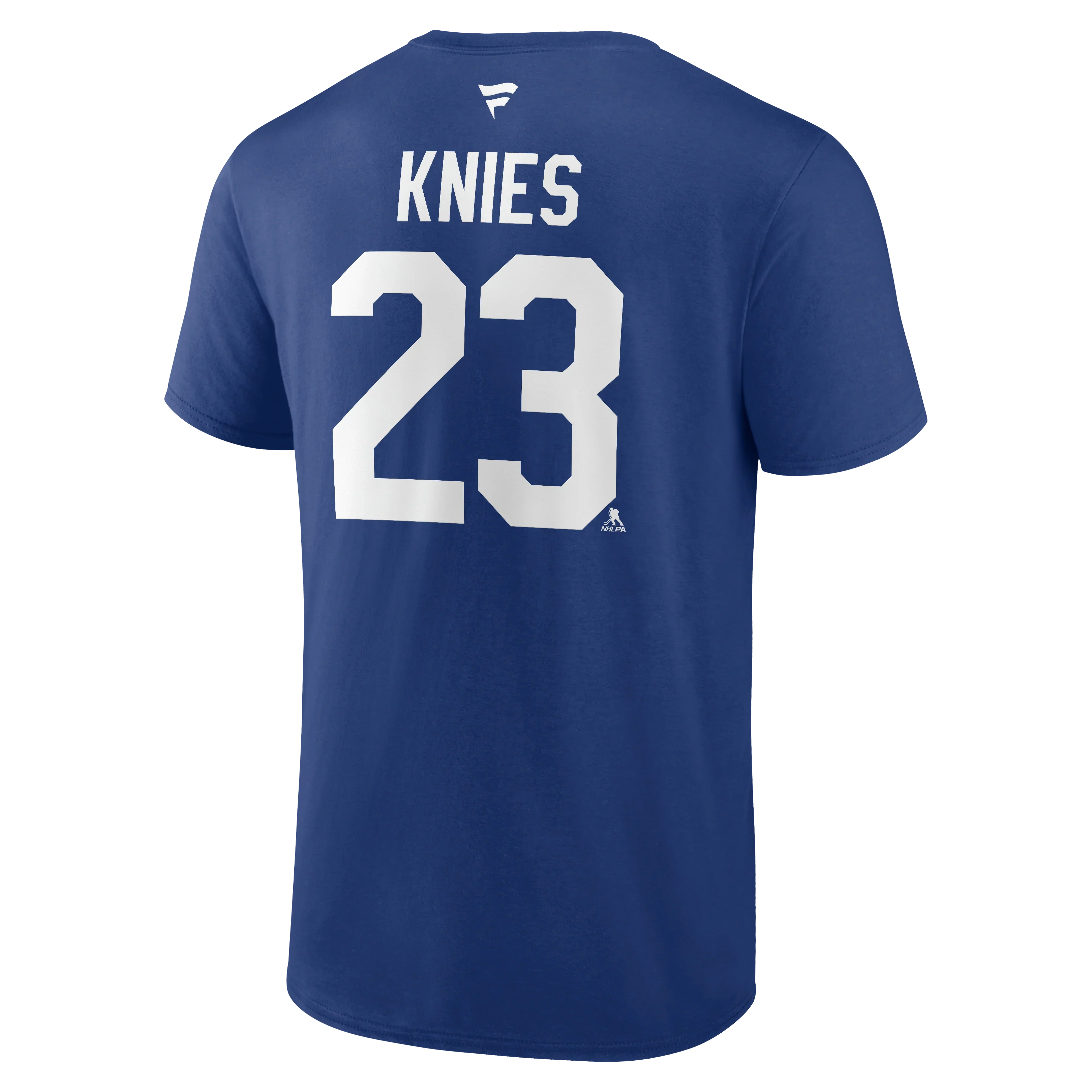 Toronto Maple Leafs Matthew Knies #23 Fanatics Name and Number T-Shirt - Blue - Image 2