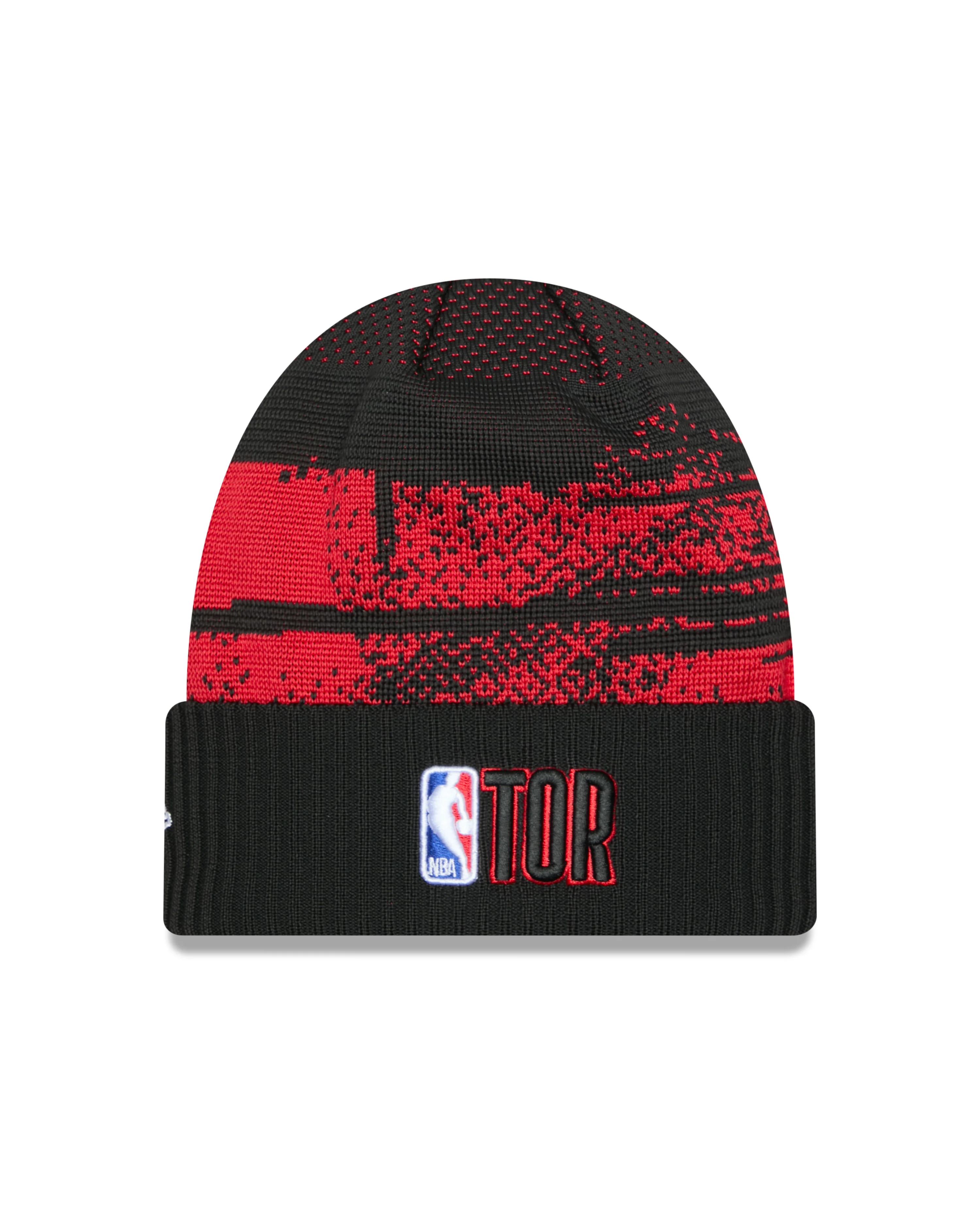 Toronto Raptors 2024 Tip-Off Official New Era Knit Toque Hat - Black - Image 2
