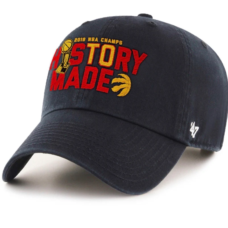 Toronto Raptors 2019 NBA Champs "History Made" 47 Brand Black Adjustable