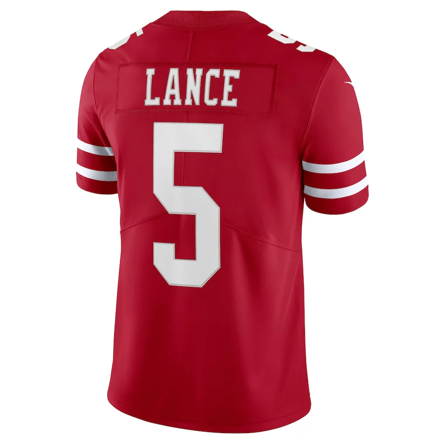 Trey Lance San Francisco 49ers Scarlet Nike Vapor F.U.S.E Limited Jersey - Image 2