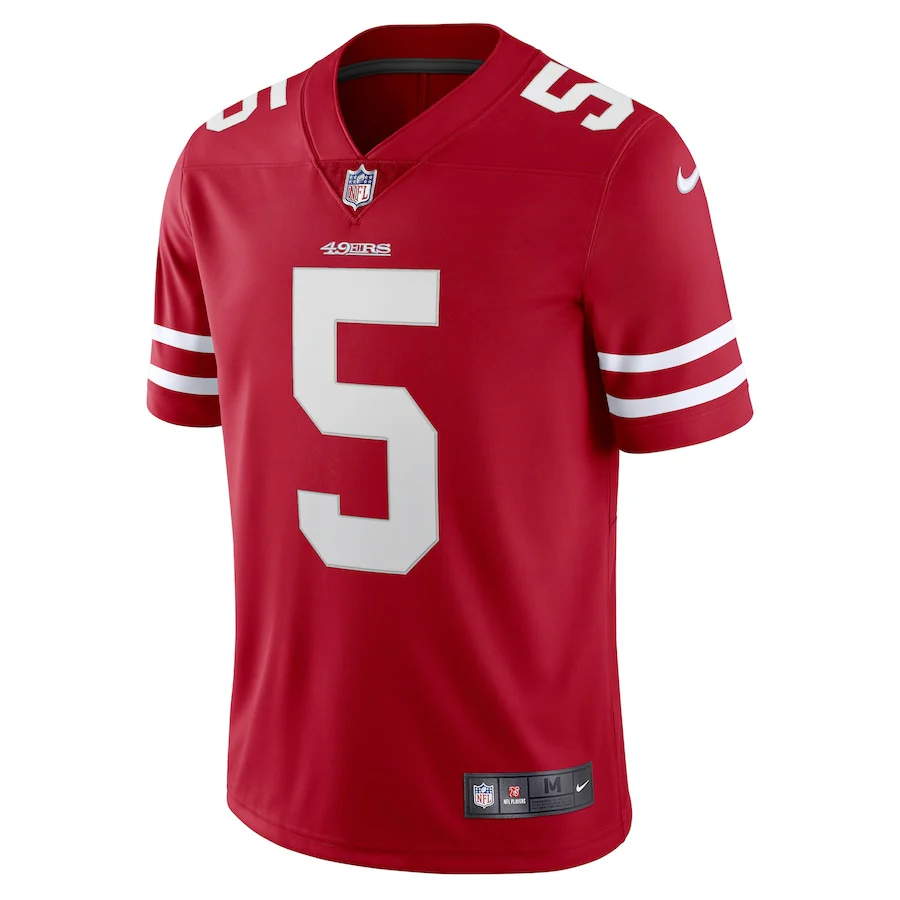 Trey Lance San Francisco 49ers Scarlet Nike Vapor F.U.S.E Limited Jersey - Image 3