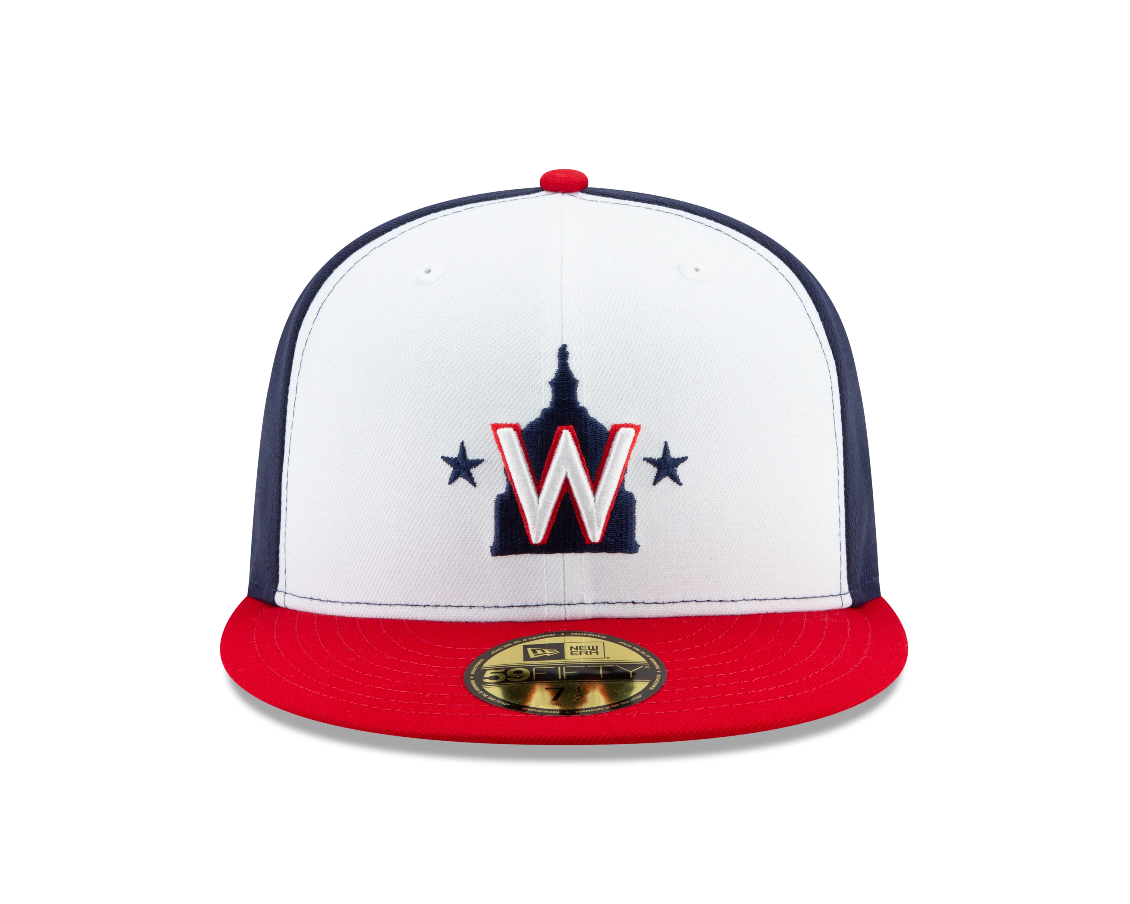 Washington Nationals White/Red New Alternate 2 Authentic Collection On-Field New Era - 59FIFTY Fitted Hat - Image 2