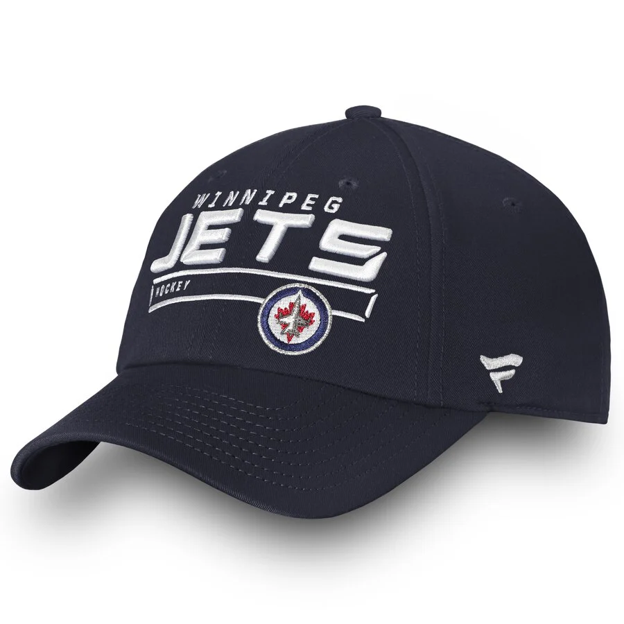 Winnipeg Jets Fanatics Authentic Pro Rinkside Fundamental Adjustable Hat - Navy - Image 2