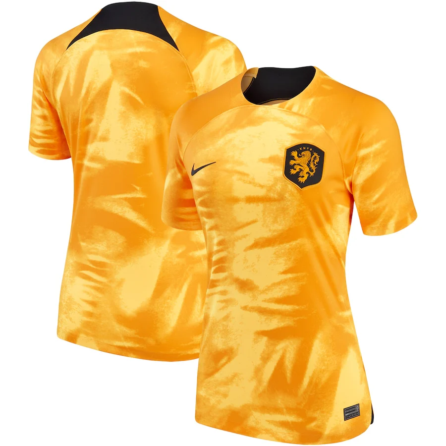 Women's Netherlands World Cup 2022 Stadium Home Orange Nike Jersey - Image 3