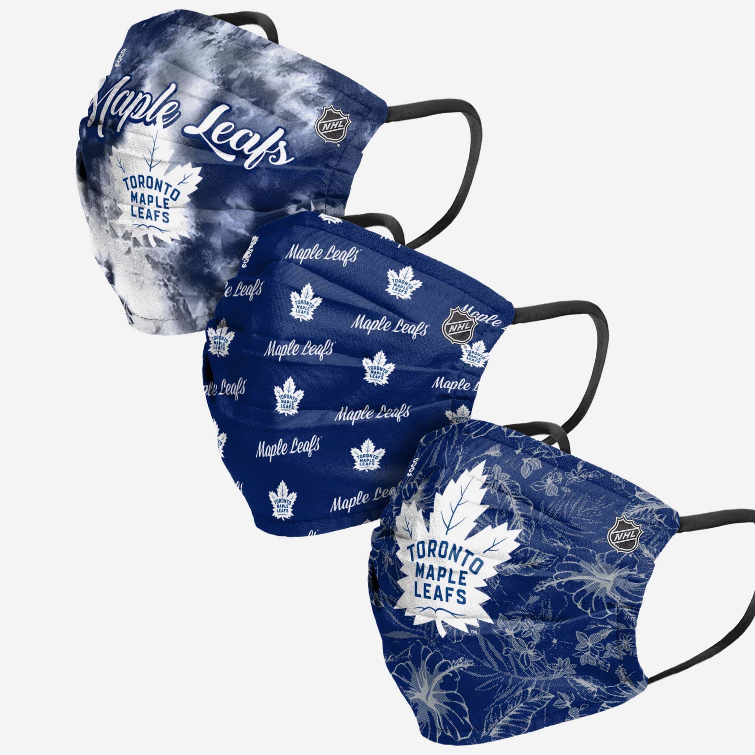 Women's Toronto Maple Leafs Match Day FOCO NHL Face Mask Covers Adult 3 Pack - Image 2