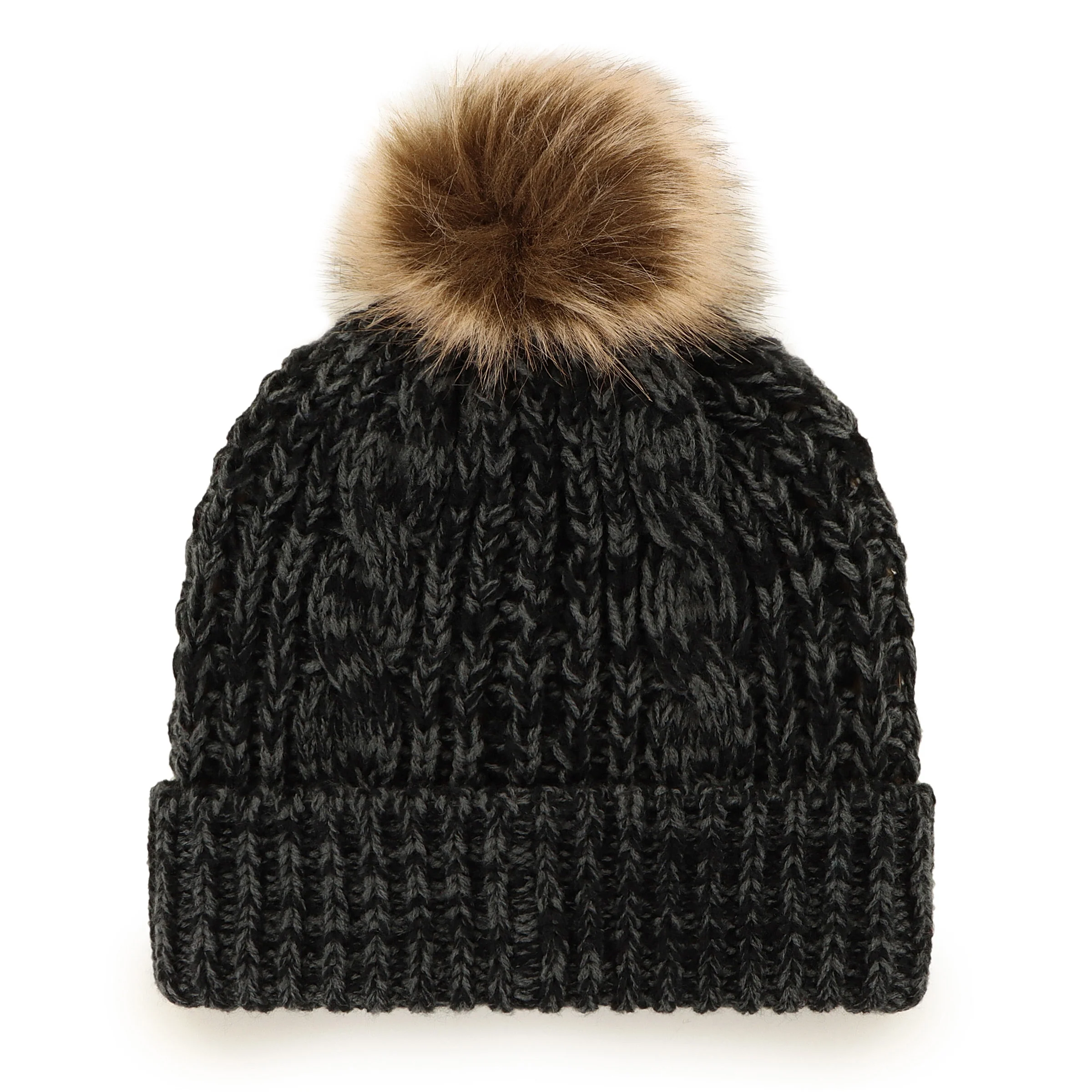 Women's Toronto Raptors '47 Brand Black Meeko Cuffed Knit Beanie with Pom - Image 2