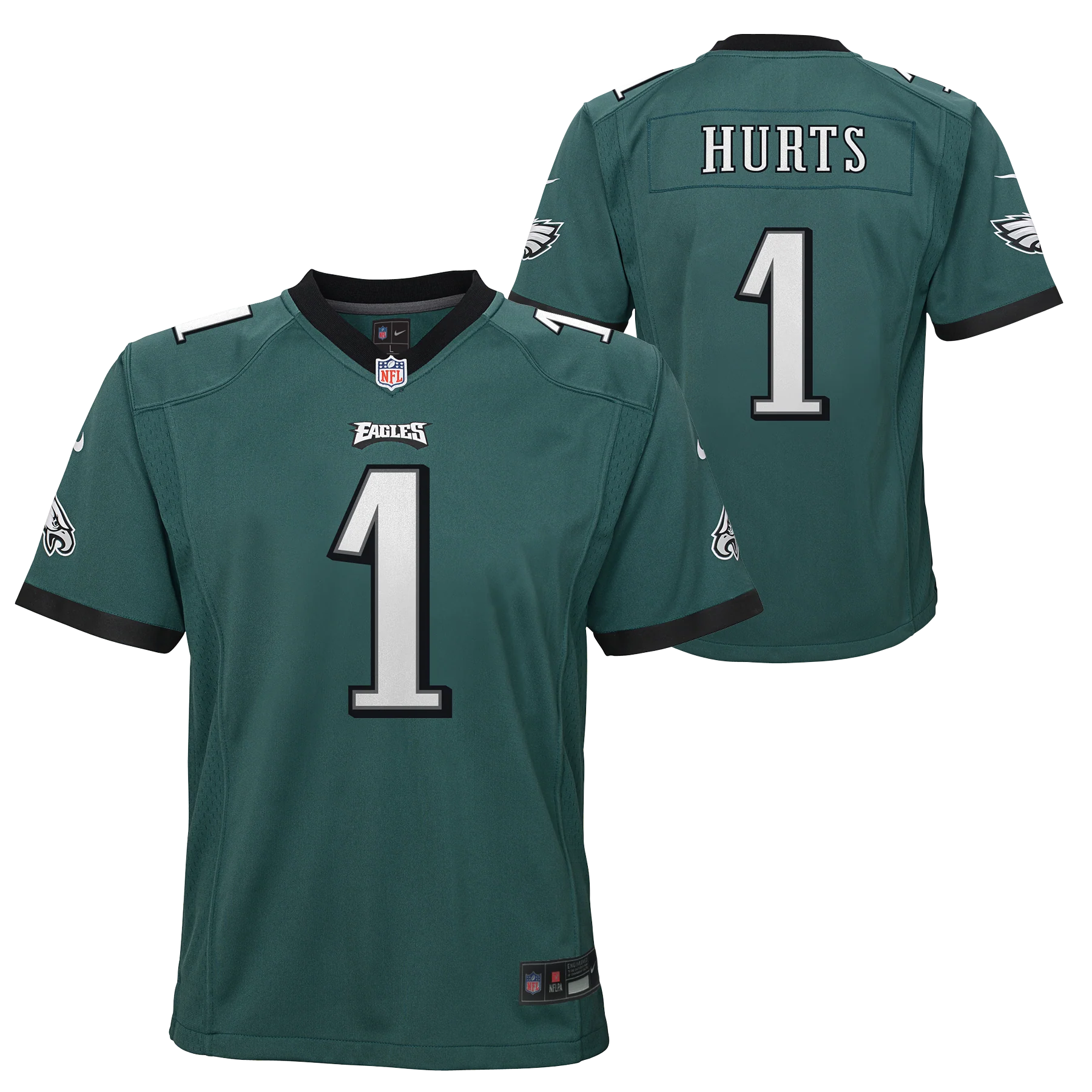 Youth Jalen Hurts #1 Philadelphia Eagles Green Nike - Game Jersey
