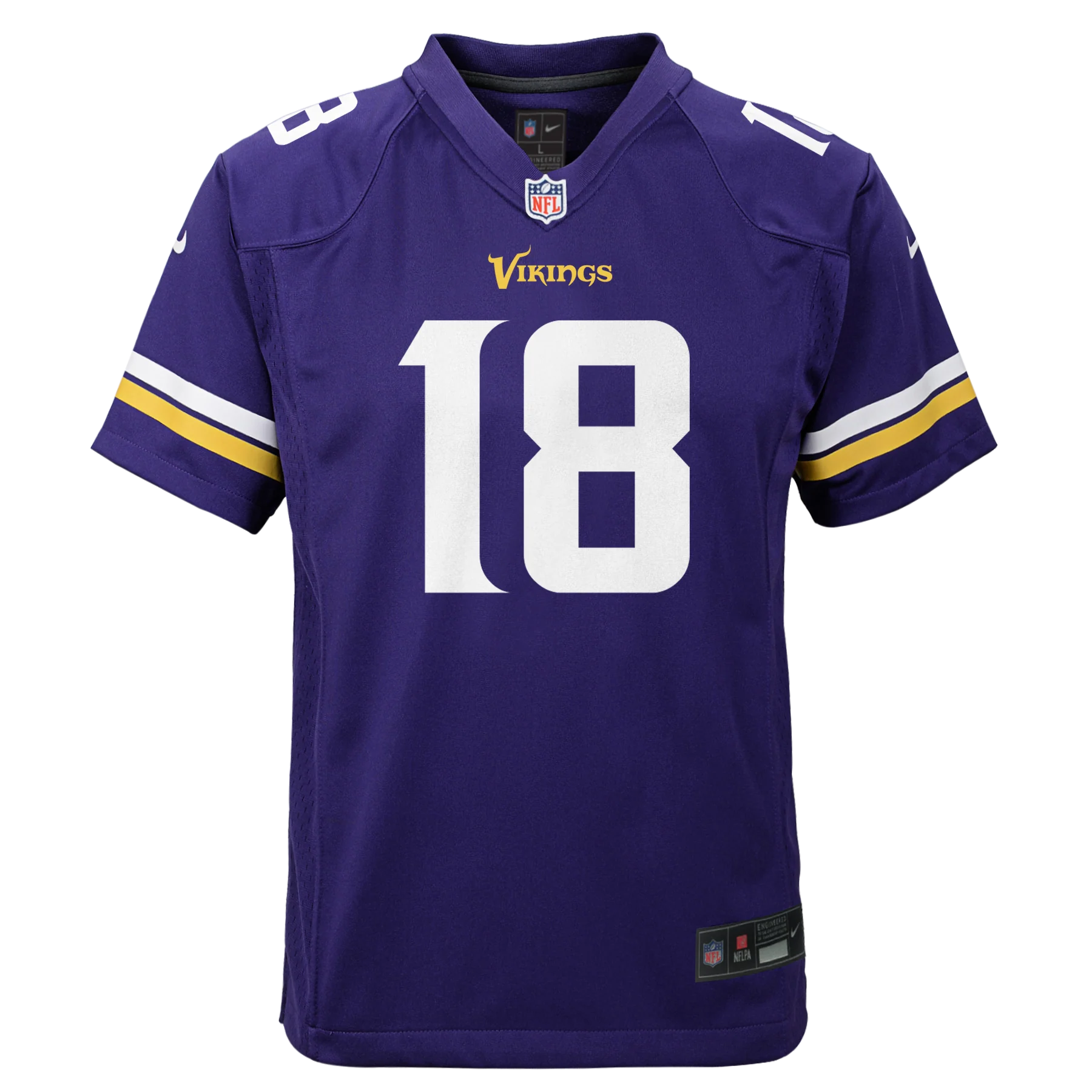Youth Justin Jefferson #18 Minnesota Vikings Purple Nike - Game Jersey - Image 3