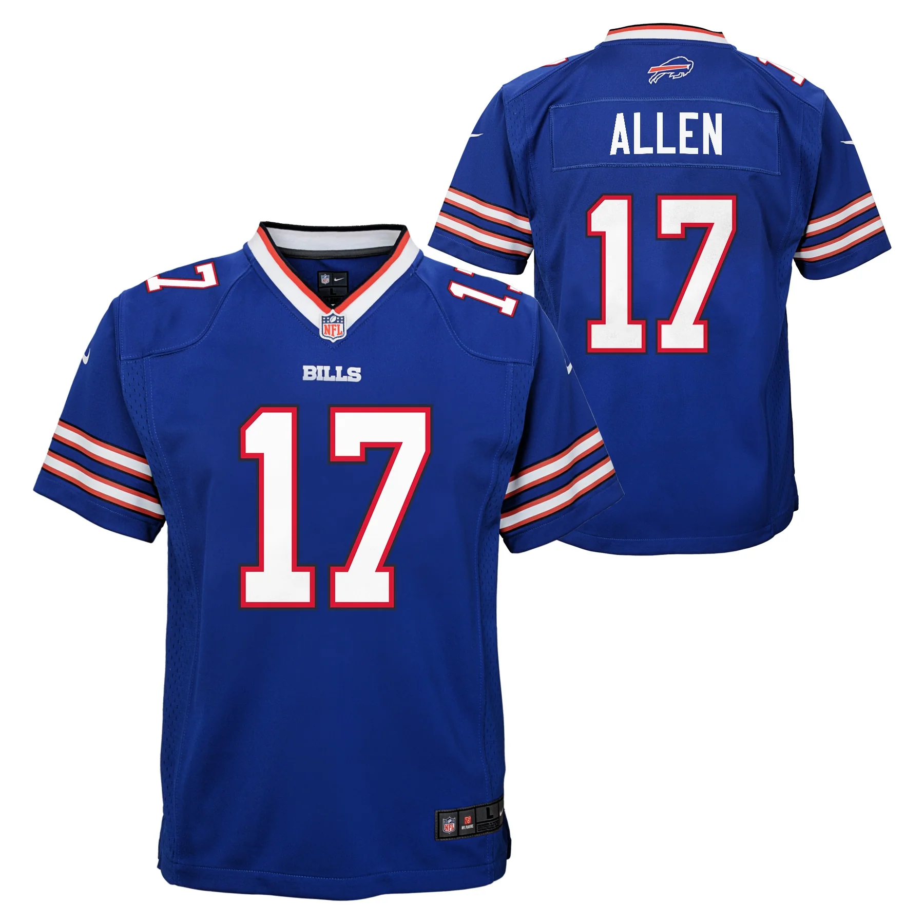 Youth Josh Allen #17 Royal Buffalo Bills Nike - Game Jersey - Image 3