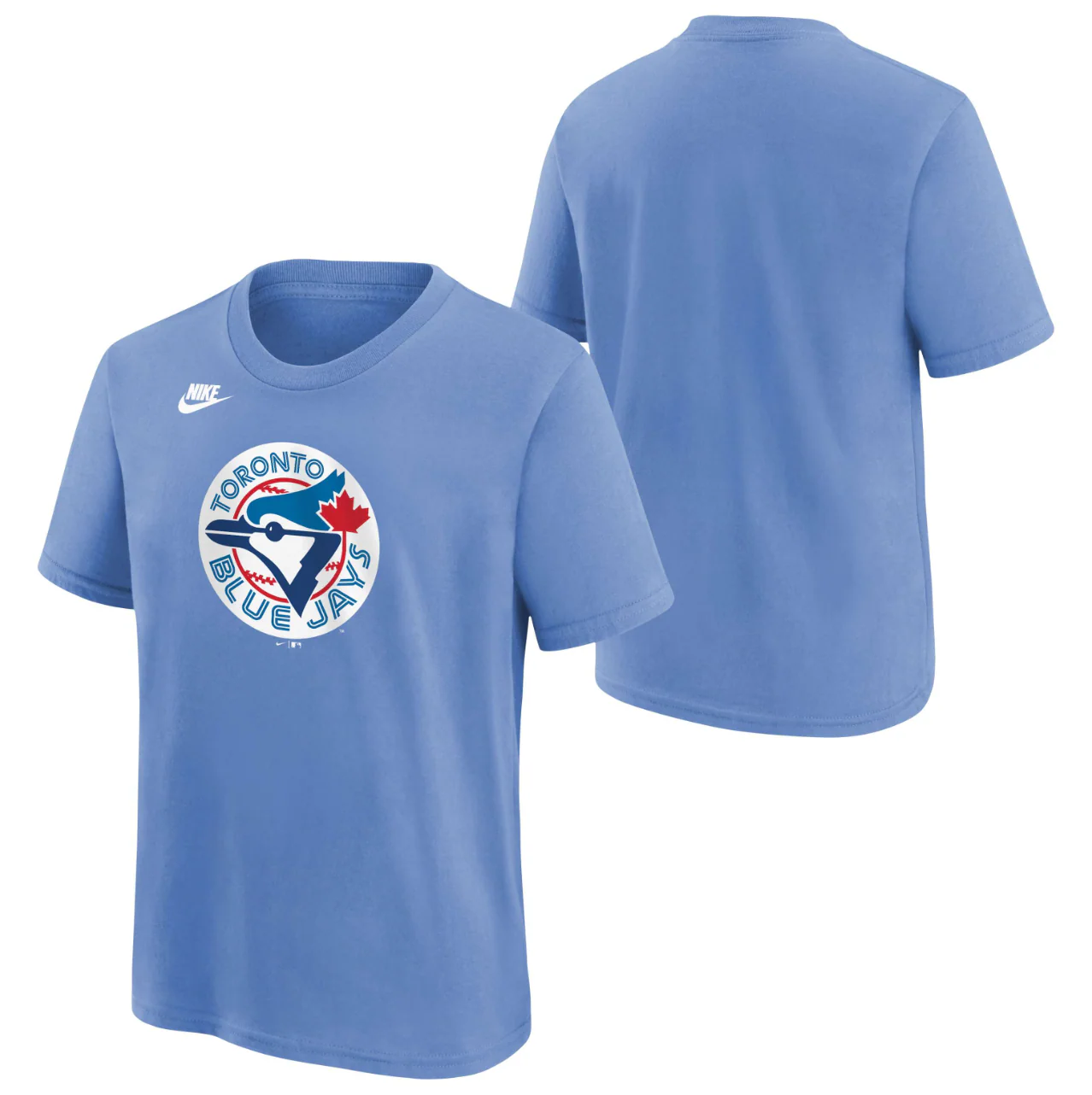 Youth MLB Toronto Blue Jays Nike Cooperstown Team Logo T-Shirt – Powder Blue - Image 3