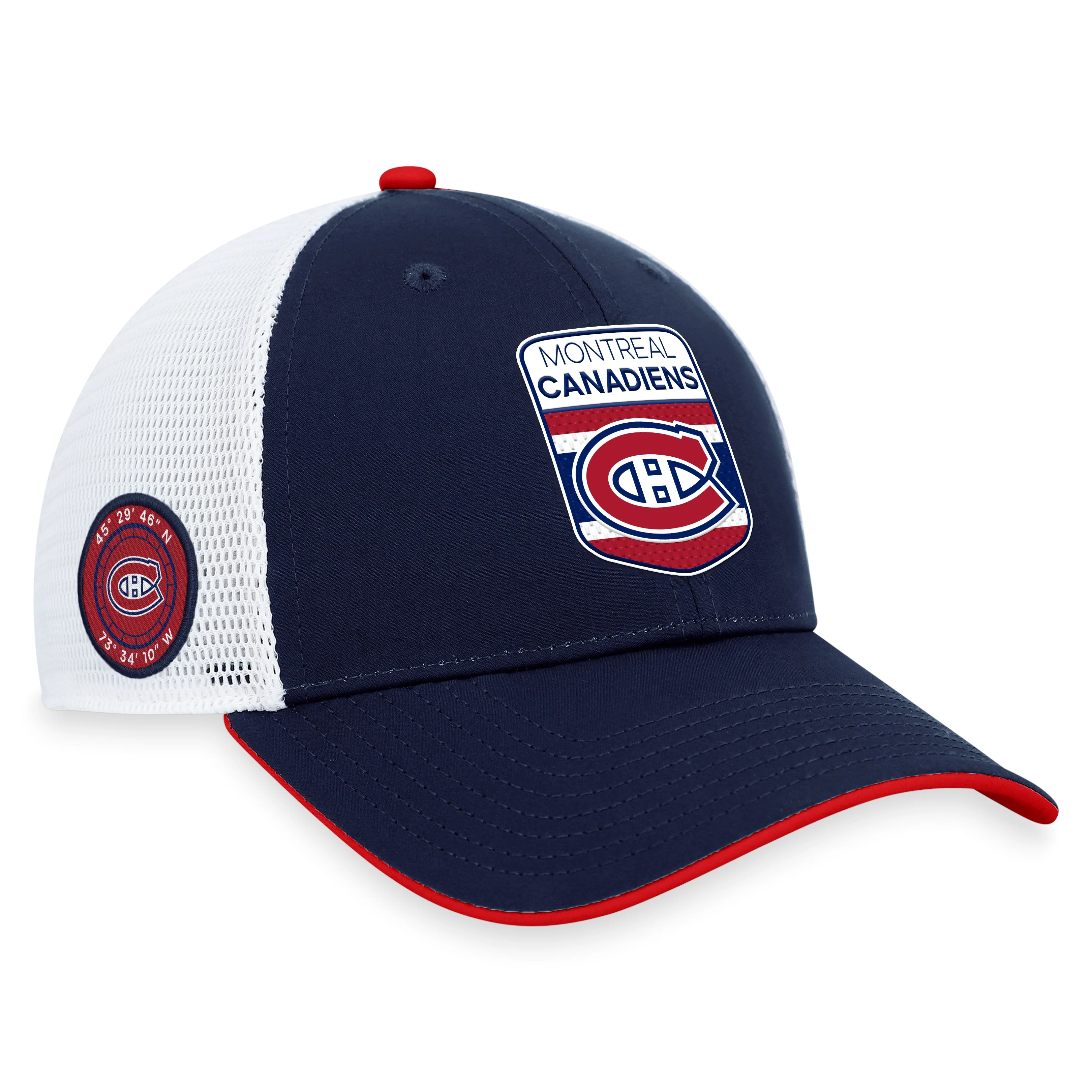Youth Montreal Canadiens Fanatics Branded Blue 2023 NHL Draft On Stage Trucker Adjustable Hat - Image 3