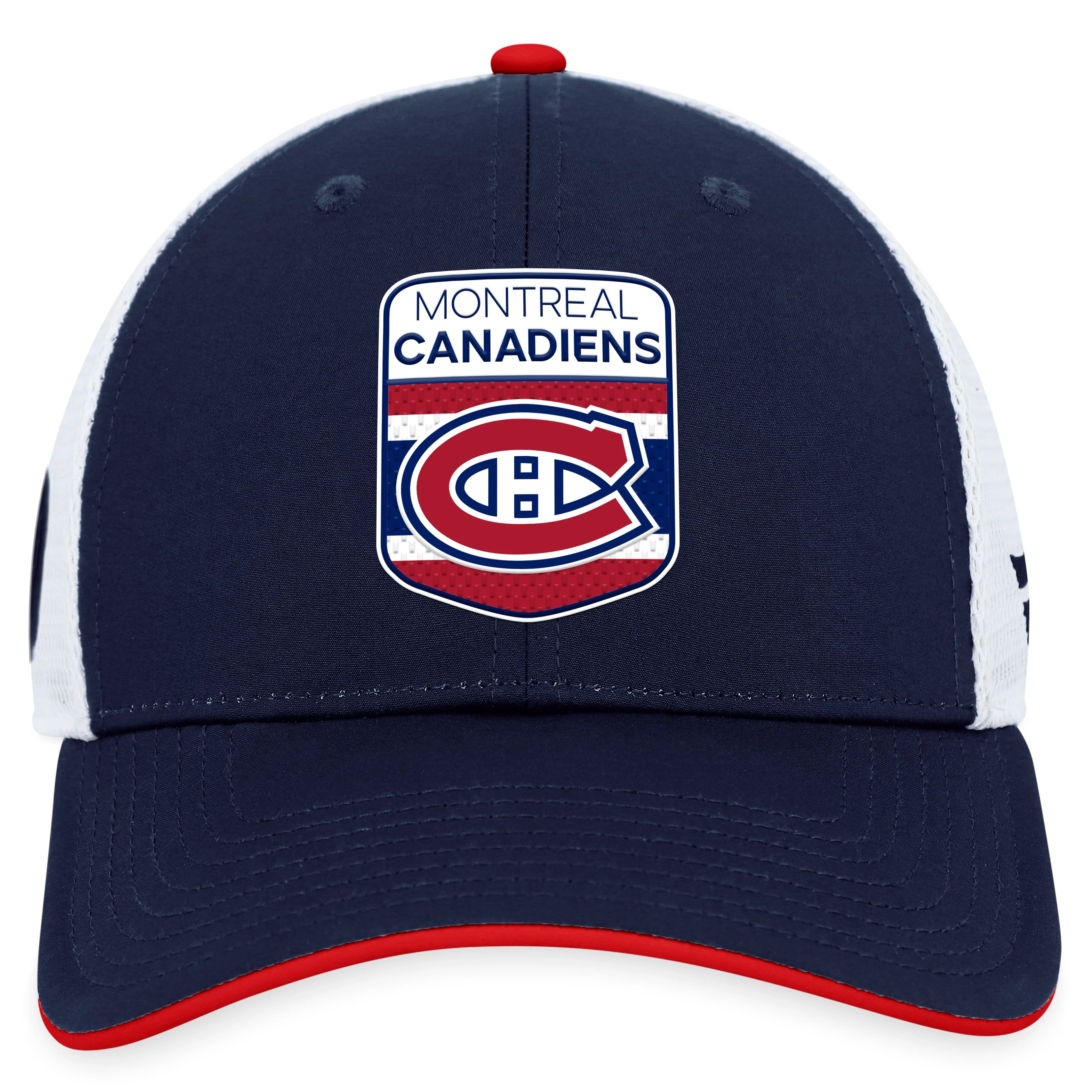 Youth Montreal Canadiens Fanatics Branded Blue 2023 NHL Draft On Stage Trucker Adjustable Hat - Image 4
