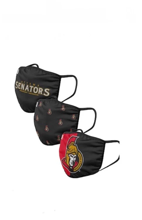 Youth Ottawa Senators FOCO NHL Face Mask Covers 3 Pack