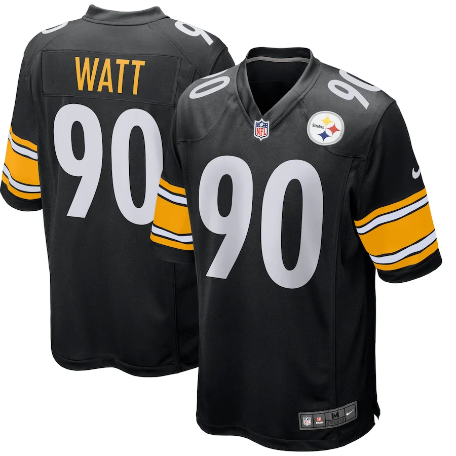 Youth T.J. Watts #90 Black Pittsburgh Steelers Nike - Game Jersey