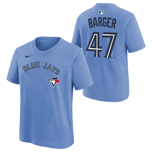 Youth Toronto Blue Jays Addison Barger #47 T-Shirt  - Cobalt Blue