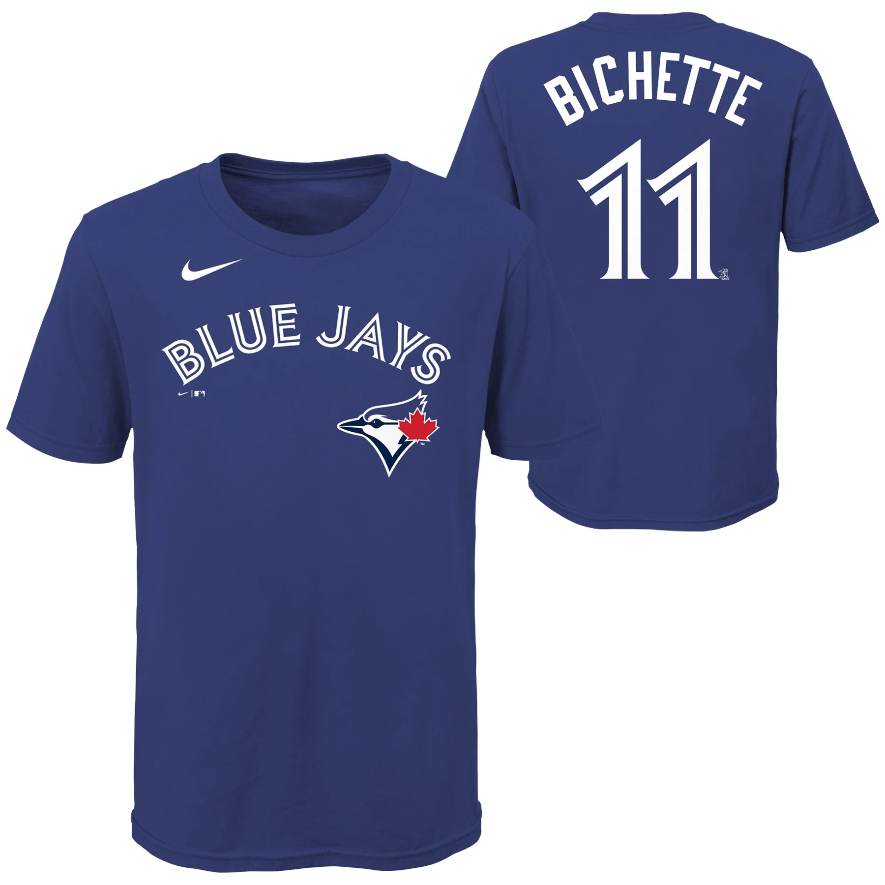 Youth Toronto Blue Jays Bo Bichette #11 Nike Royal Name & Number T-Shirt - Image 2
