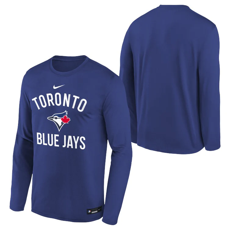 Youth Toronto Blue Jays MLB Dri-Fit Issue Long-Sleeve T-Shirt - Image 2