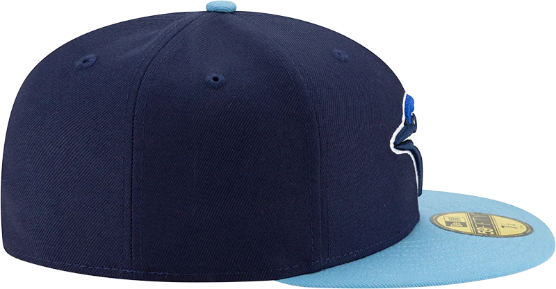 Youth Toronto Blue Jays Navy/ Light Blue New Alternate 4 Authentic Collection On-Field New Era - 59FIFTY Fitted Hat - Image 4