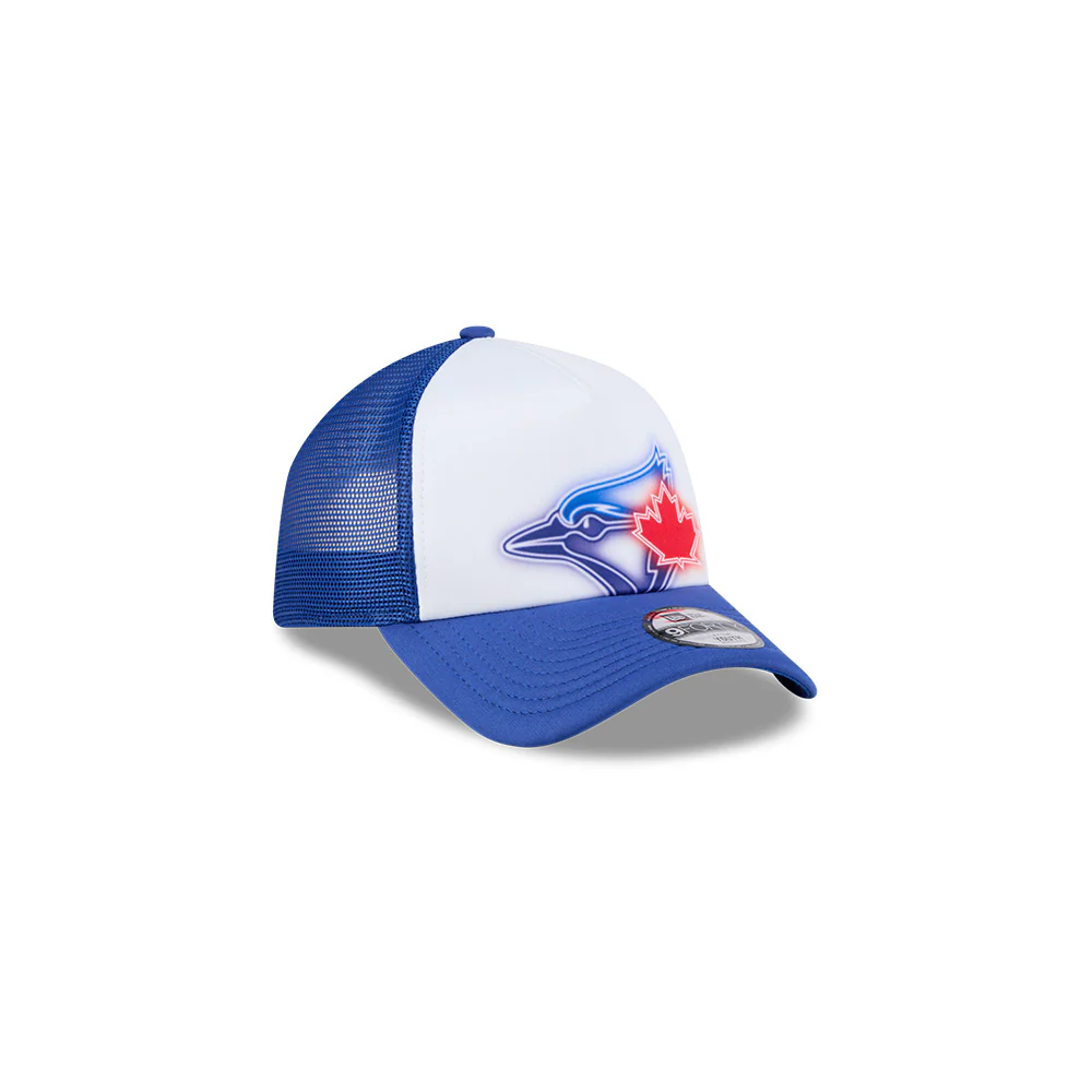 Youth Toronto Blue Jays New Era Painted A-Frame 9FORTY Trucker Adjustable Hat - Image 2