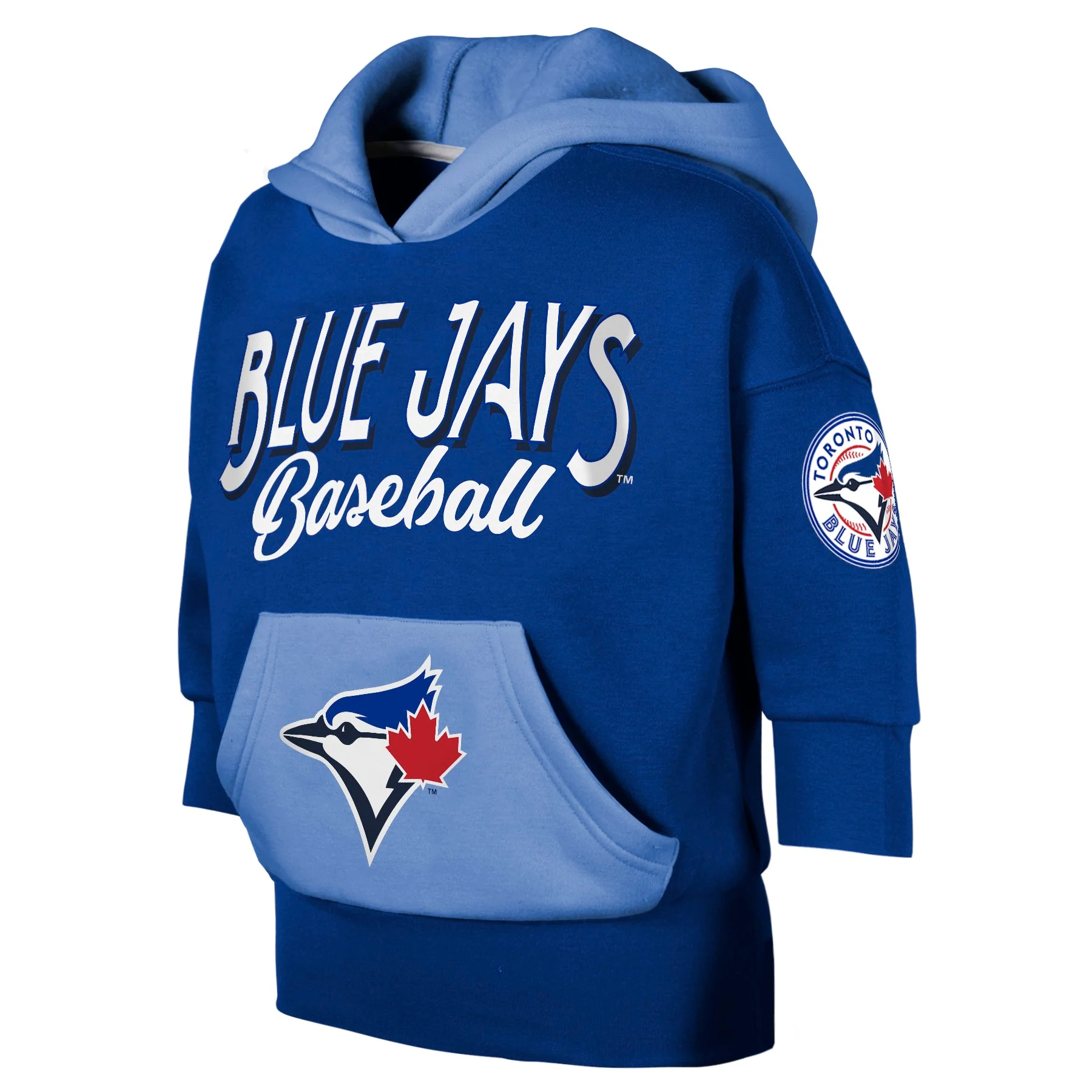 Youth Toronto Blue Jays Pullover Girls Hoodie - Blue and Horizon Blue - Image 2