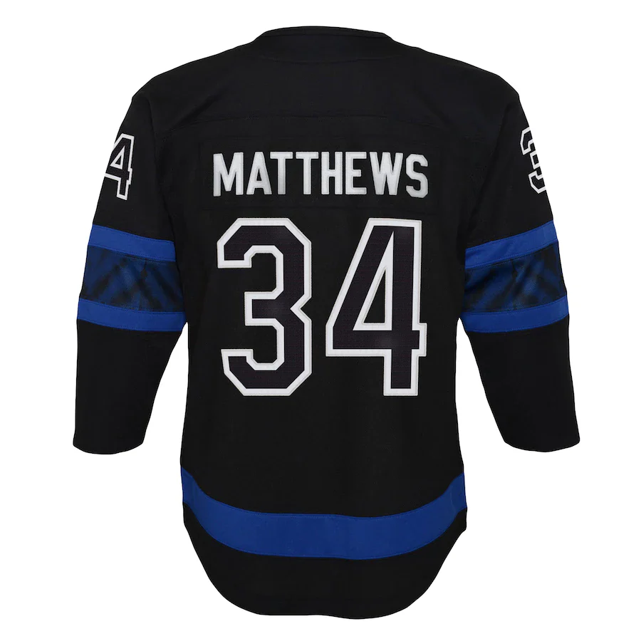 Youth Toronto Maple Leafs Auston Matthews #34 Alternate Premier Reversible Player Jersey - Flip - Image 2